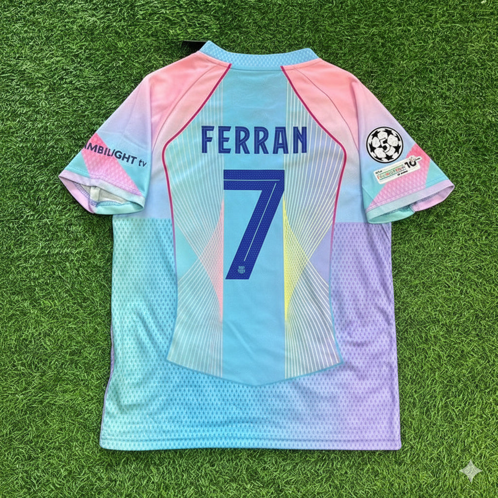 Barcelona Home Miami Sunset New Season 2026 Jersey – Ferran Torres – Back View