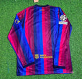 Barcelona 2027 New Season Champions League Patch Home Long Sleeve Jersey – Back View
