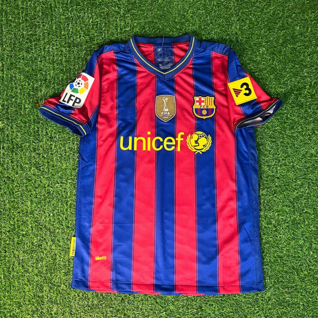 2009/10 Barcelona Home Retro Football Jersey – Back View