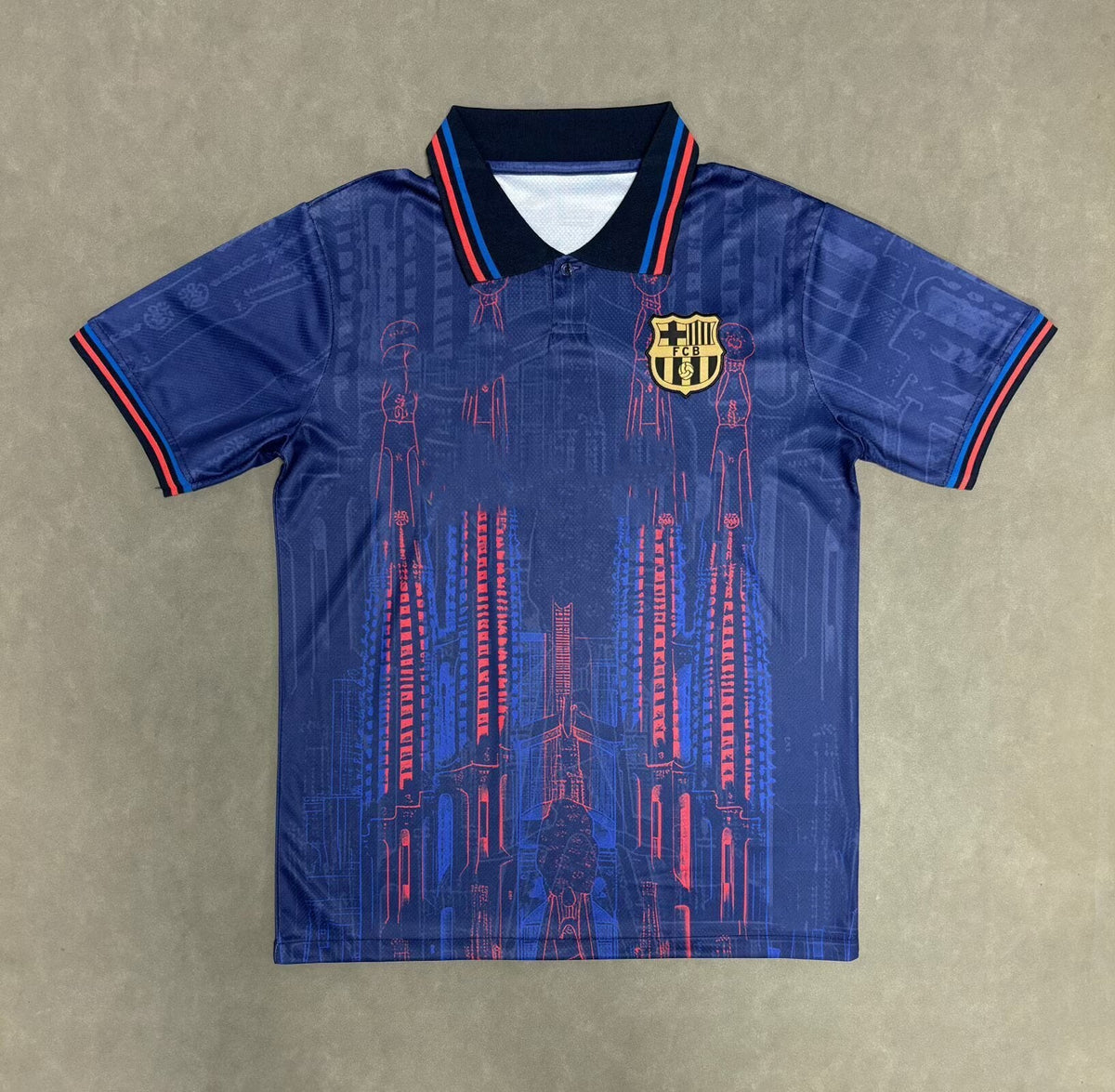 Barcelona New Polo Neck Polokragen Tshirt Special Edition – Back View