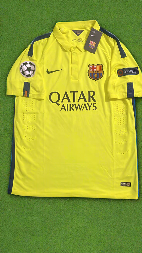 14/15 Robert Lewandowski Retro Yellow Football Jersey – Front View