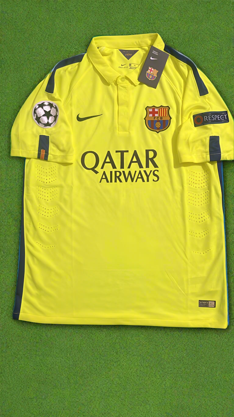 Lamine Yamal 14/15 Retro Yellow Football Jersey – Front View