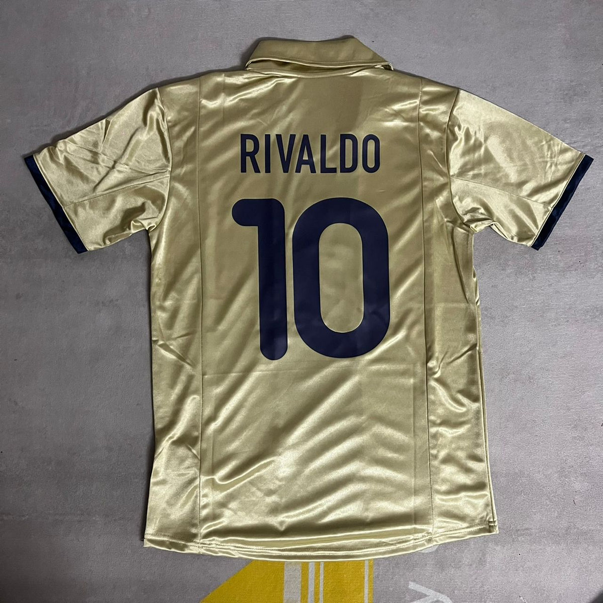 Rivaldo Barcelona 2001 2002 Season Retro Jersey – Back View