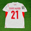 Turkey Türkiye 2026 World Cup Away White Football Jersey – Barış Alper Yılmaz #21 – Back View