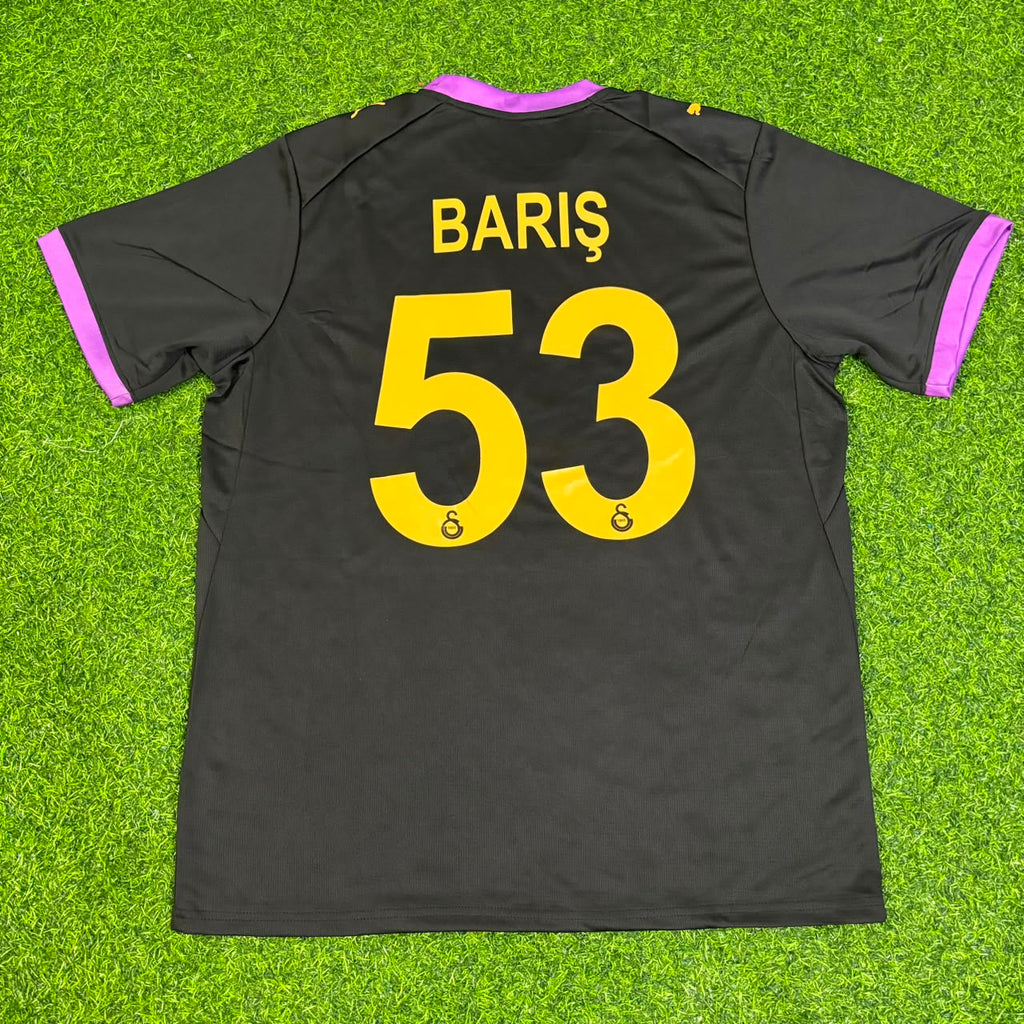 Baris Alper Yilmaz Galatasaray 2026/2027 New Season Away Black Football Jersey – Back View