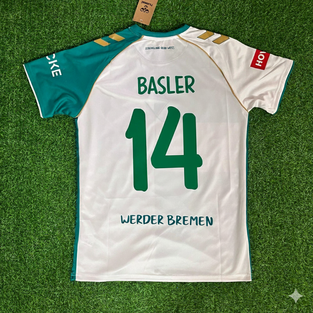 Werder Bremen Anniversary Jersey – Mario Basler – Back View