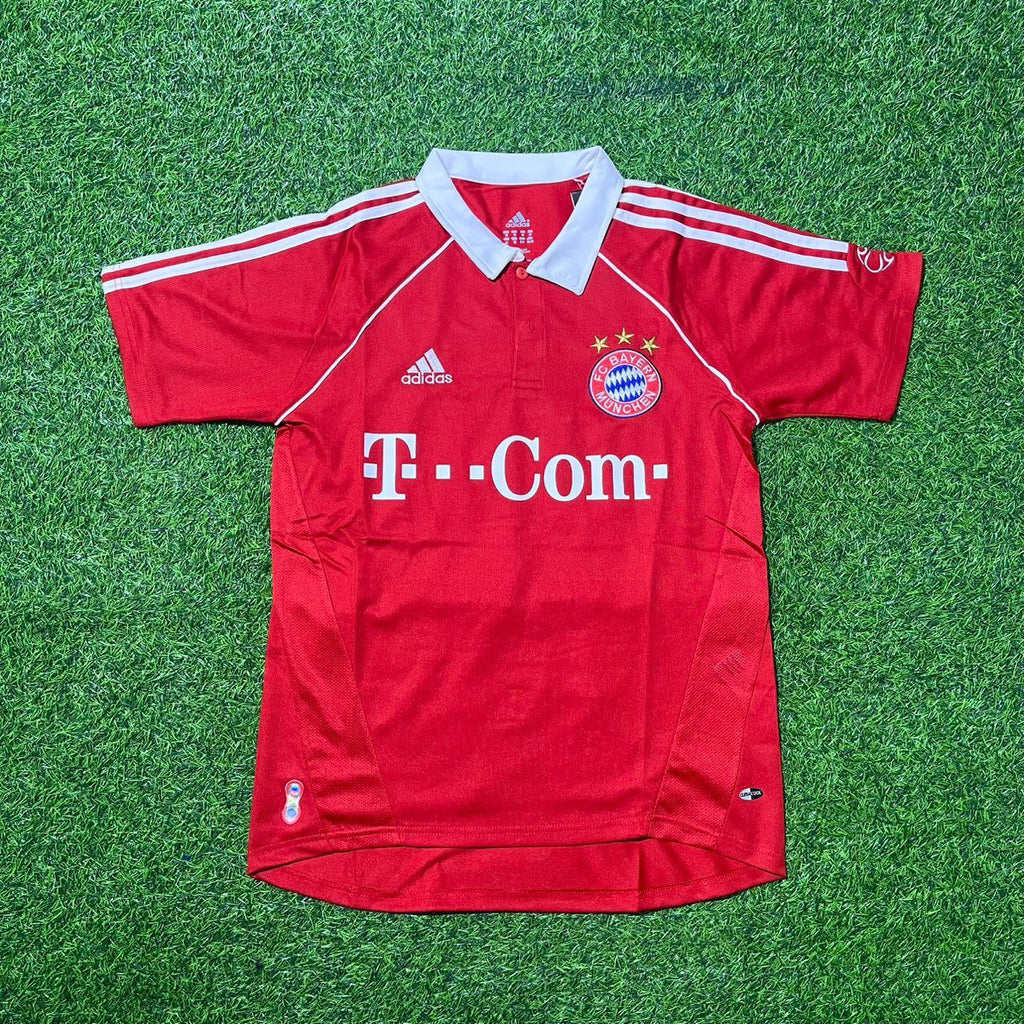 Bastian Schweinsteiger Bayern Munich 2006/07 Red Retro Football Jersey – Front View