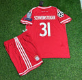 2013 Bastian Schweinsteiger Bayern Munich Final Kids Kit Football Jersey for Children – Back View