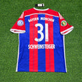 Bastian SCHWEINSTEIGER Bayern Munich 2014-2015 Kit Jersey – Back View