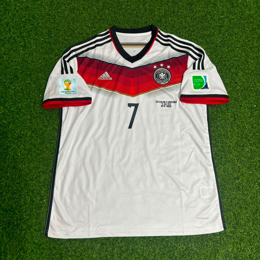 2014 Germany World Cup Bastian Schweinsteiger - Deutschland White Retro Football Jersey – Front View