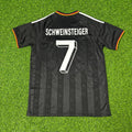 Germany Black Retro Vintage Football Jersey – Bastian Schweinsteiger – Back View