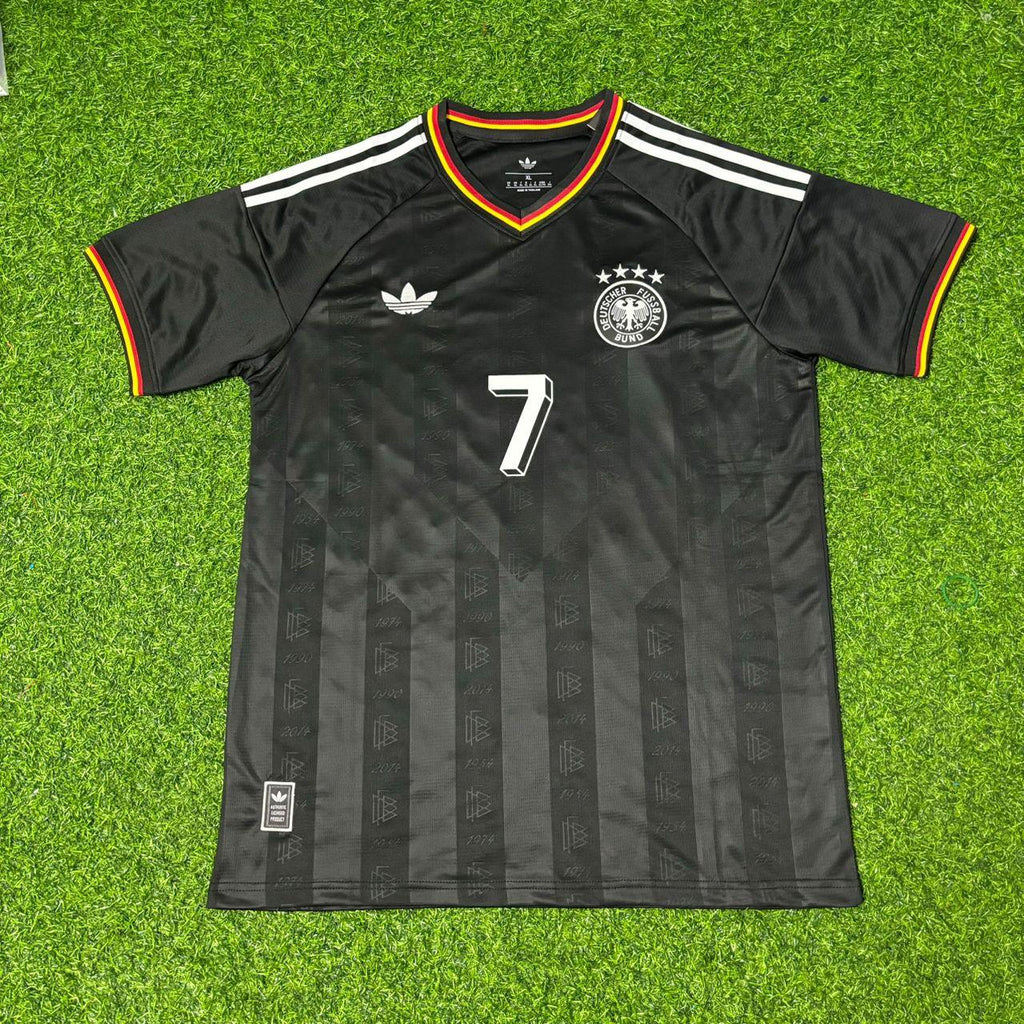 Germany Black Retro Vintage Football Jersey – Bastian Schweinsteiger – Front View