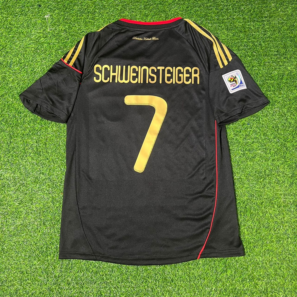 Bastian Schweinsteiger - Germany Deutschland 2010 World Cup Black Jersey – Back View