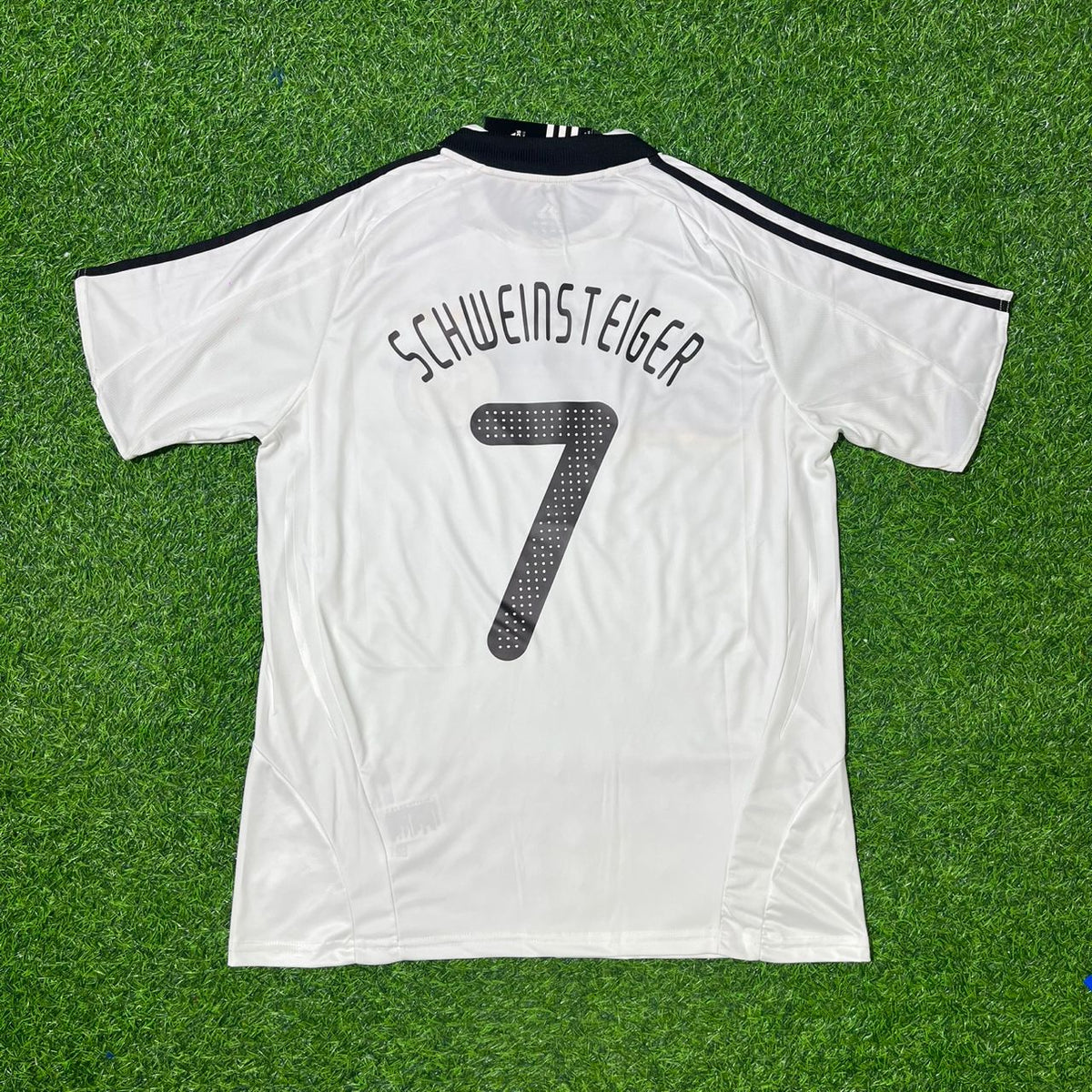 Bastian Schweinsteiger Germany EURO 2008 Retro Football Jersey – Back View
