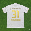 Bastian Schweinsteiger #31 FC Bayern München 125 Years Anniversary Special-Edition White Football Jersey – Back View