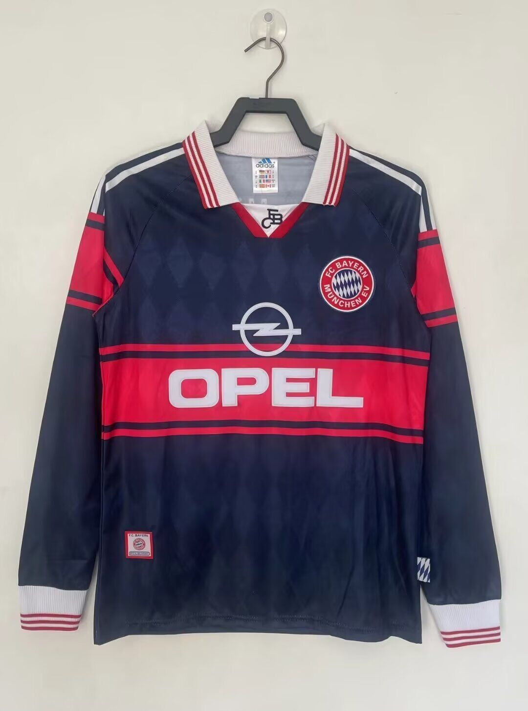Bayern München 1997/98 Saison Langarm Heim Retro – Alexander Zickler FC – Detailed View