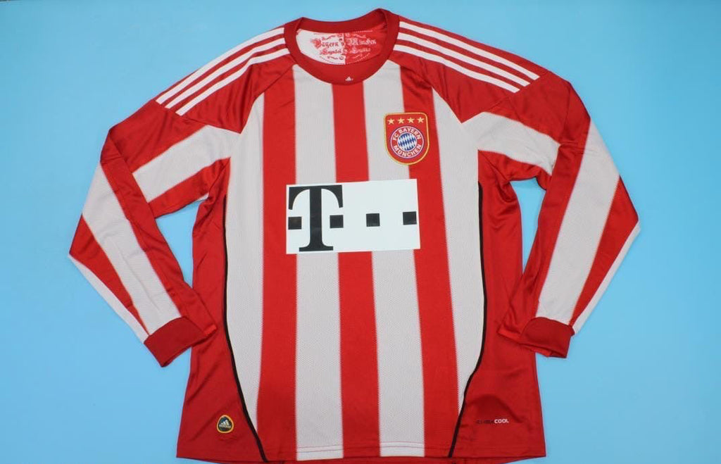 Bayern München 2010/11 Saison Langarm Heim Retro – FC – Back View