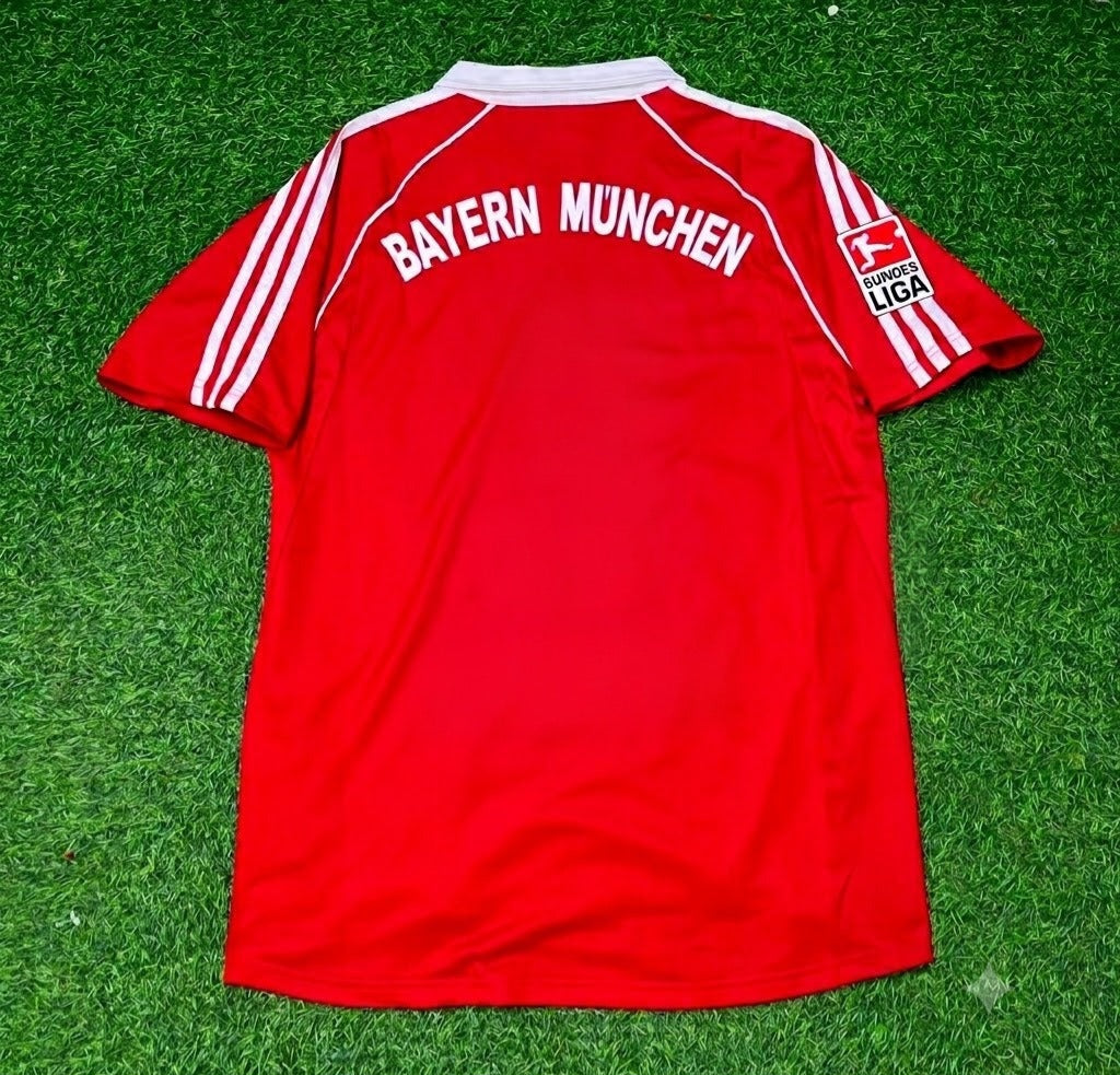 2005 Bayern Munich 06 Bundesliga Red Home Retro Football Jersey – Front View