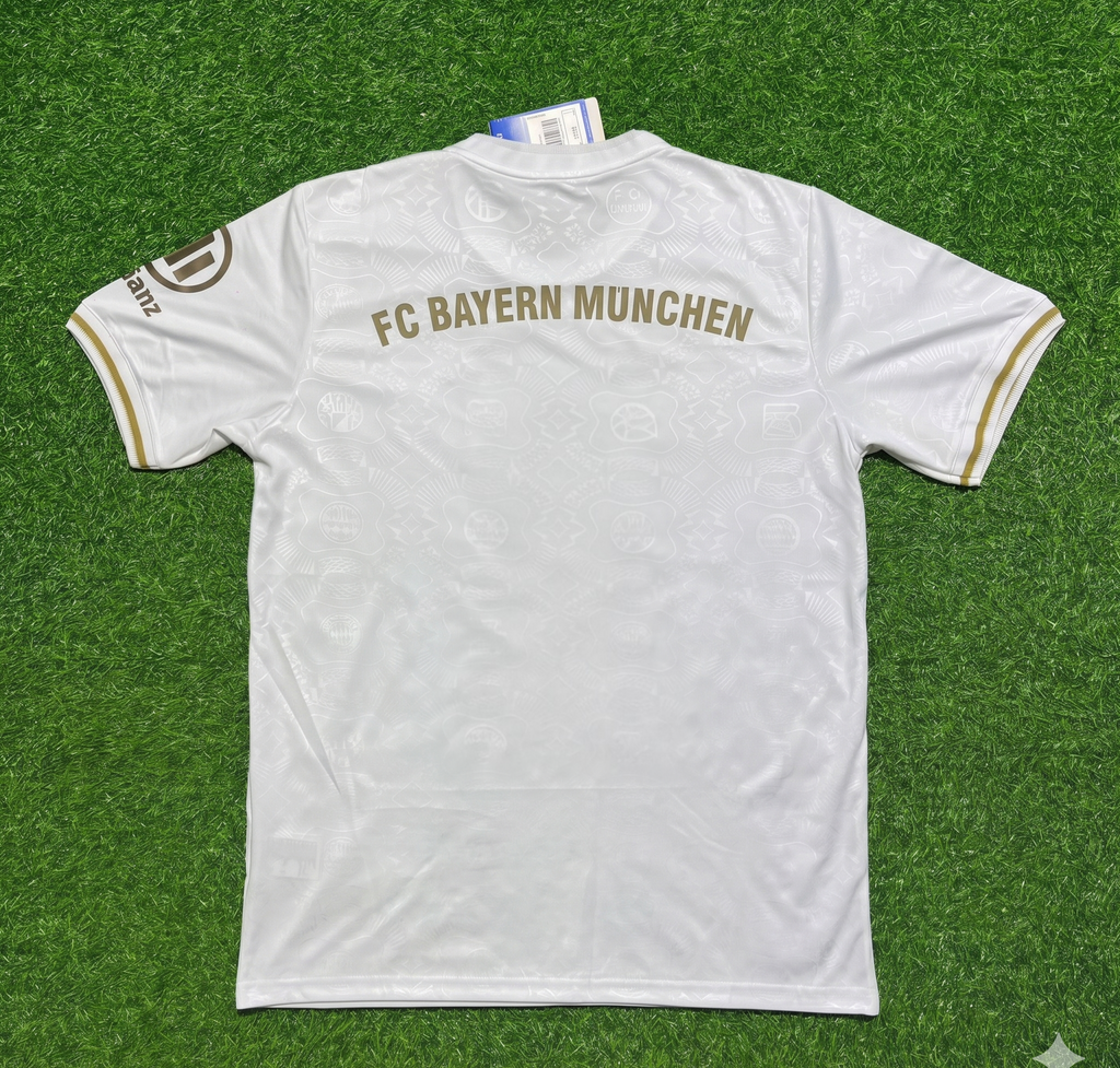 Bayern München 125 Years Anniversary Special-Edition White Football Jersey – Front View