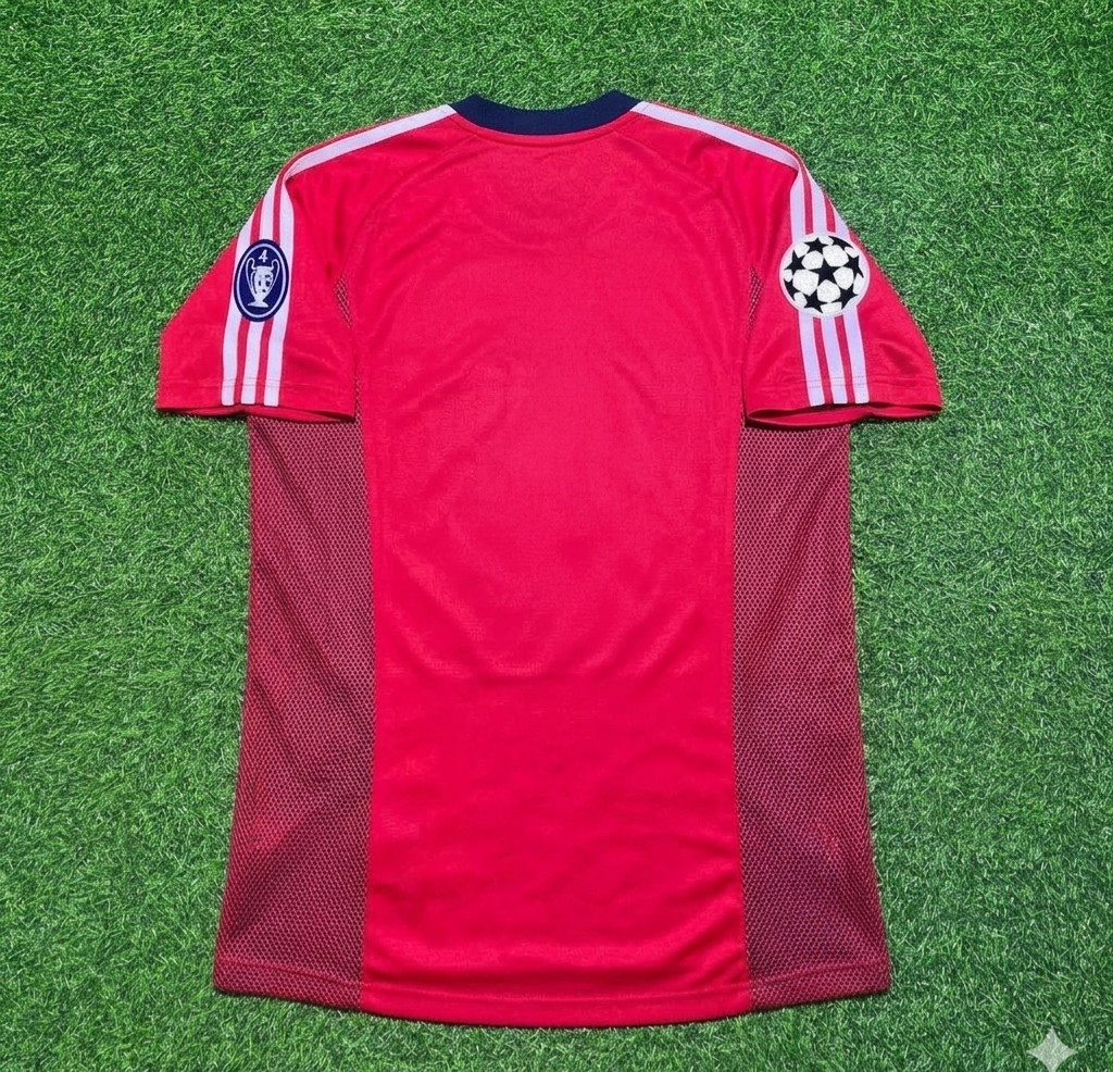 Bayern München 2002/2003 Season Home Red Retro Jersey – FC – Front View