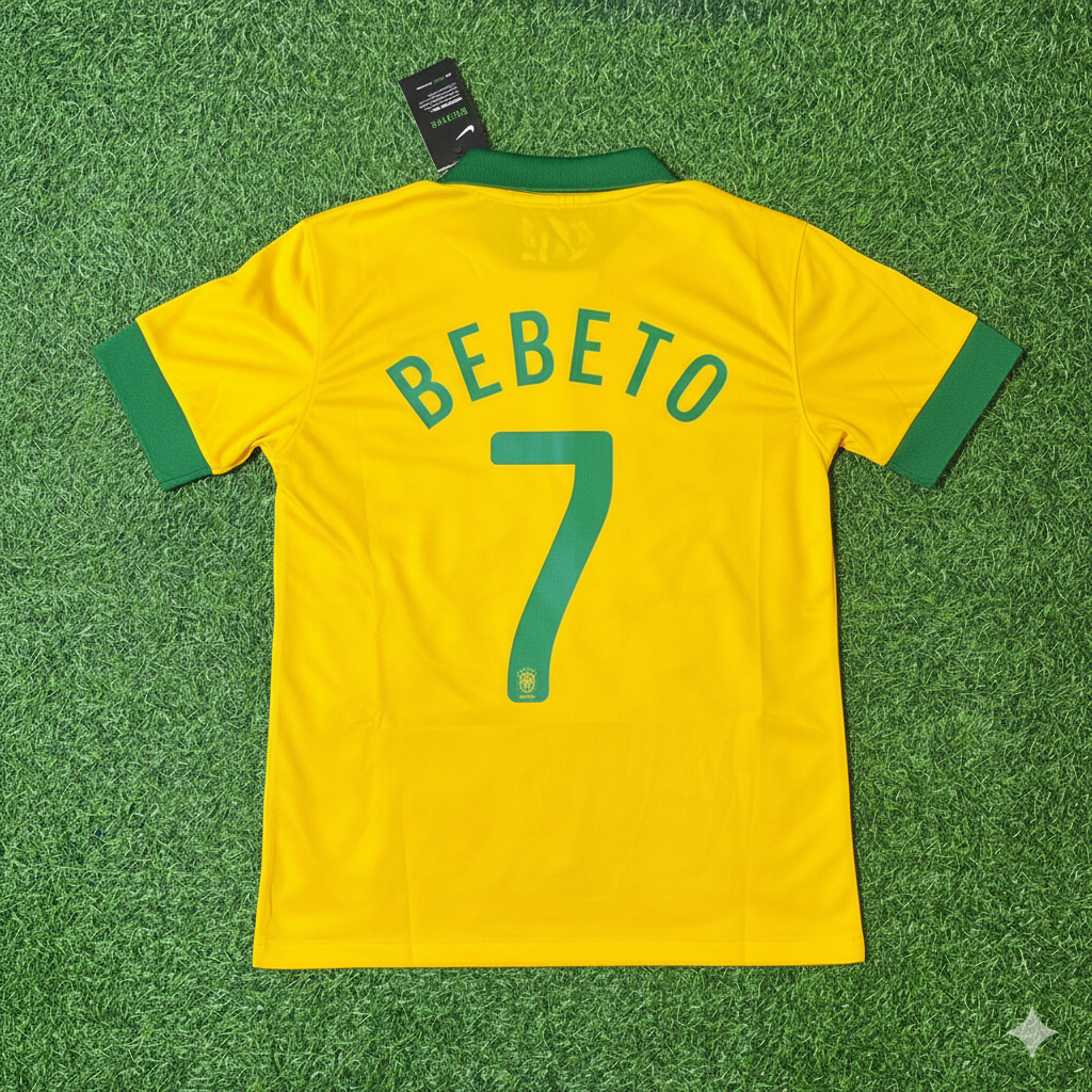 Bebeto Brazil Retro Football Jersey – Back View
