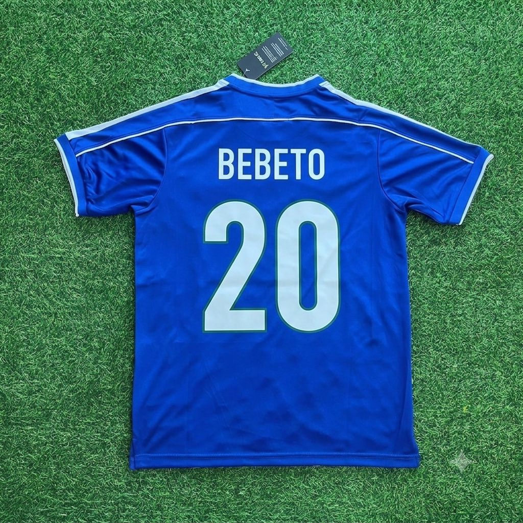 1998 Brazil World Cup Bebeto Retro Football Jersey – Back View