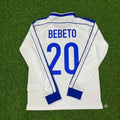 1998 Brazil World Cup Bebeto Long Sleeve Retro Football Jersey – Back View