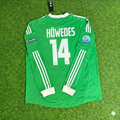 2012 Germany EURO Benedikt Höwedes Long Sleeve Green Retro Football Jersey – Back View