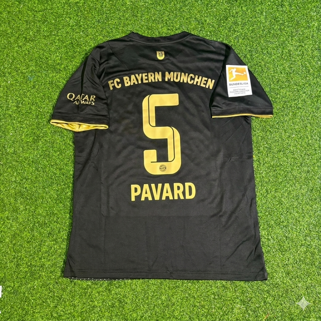 2021/22 Benjamin Pavard Bayern Munich Away Football Jersey – Back View