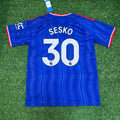 Benjamin Sesko #30 Manchester United Blue New Season 2027 Jersey – Back View