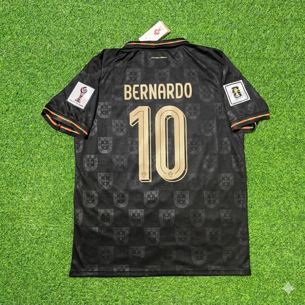 Bernardo Silva #10 Portugal 2026 World Cup Black Football Jersey – Back View