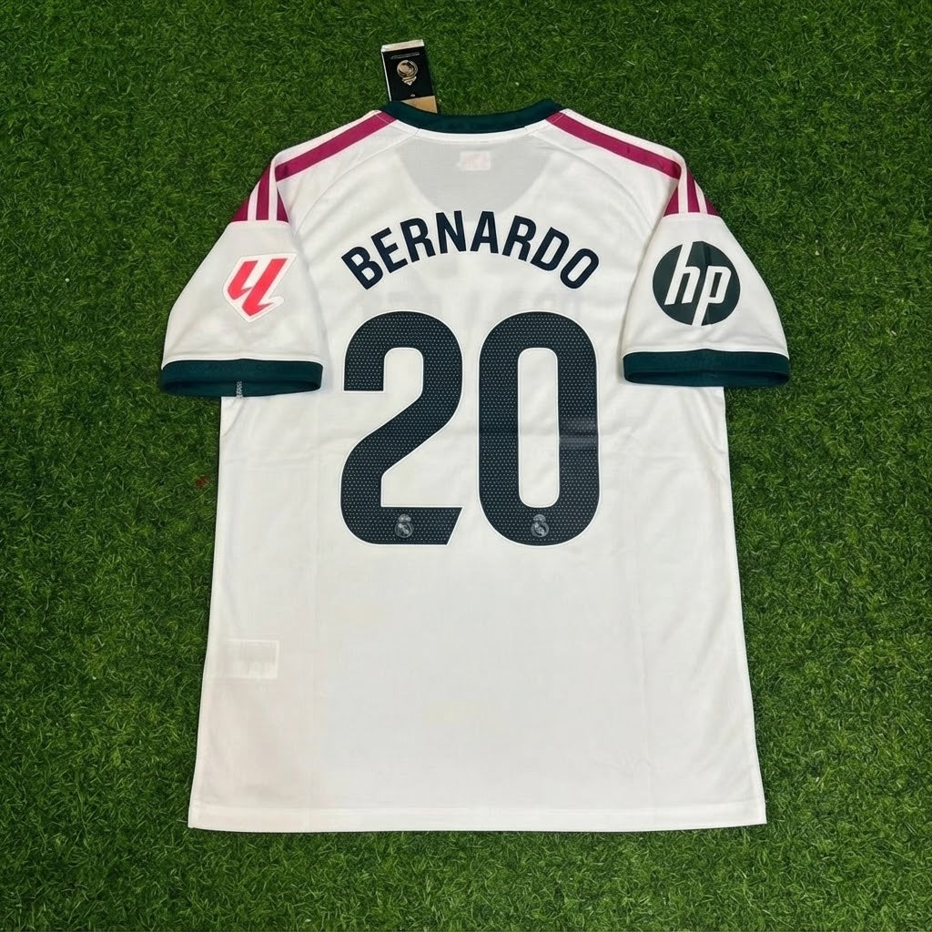 Bernardo Silva White Jersey – Back View