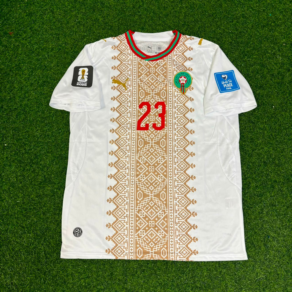 Bilal El Khannouss Morocco 2026 World Cup Away Football Jersey – Front View