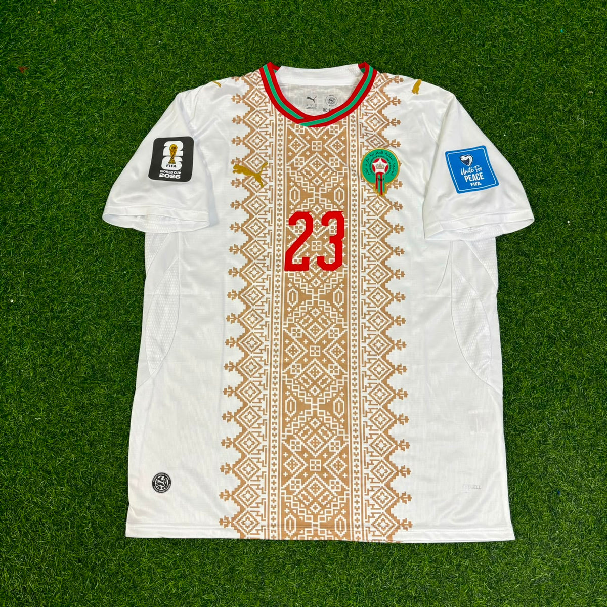 Bilal El Khannouss Morocco 2026 World Cup Away Football Jersey – Front View
