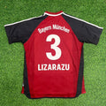 2001/02 Bixente Lizarazu Bayern Munich Red Retro Football Jersey – Back View