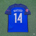 France Euro 2016 Home Retro Football Jersey – Blaise Matuidi #14 – Back View