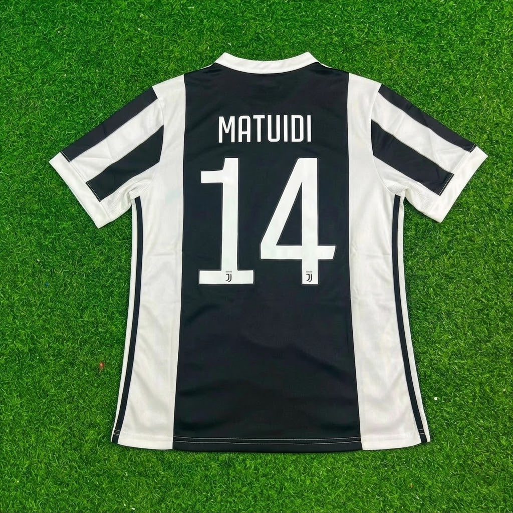 Blaise Matuidi #14 Juventus 2017-2018 Retro Football Jersey – Back View