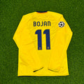 Barcelona 08/09 Season Yellow Away Retro Jersey – Bojan Krkic FC – Back View