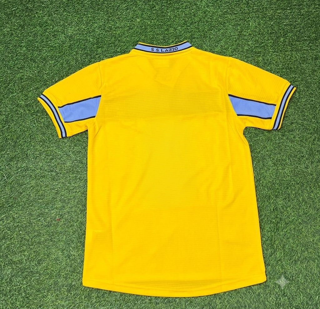 1998/00 Lazio Yellow Retro Football Jersey – Front View