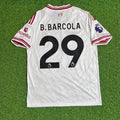 Bradley Barcola #29 Liverpool New Season 2027 White Away Football Jersey – Back View