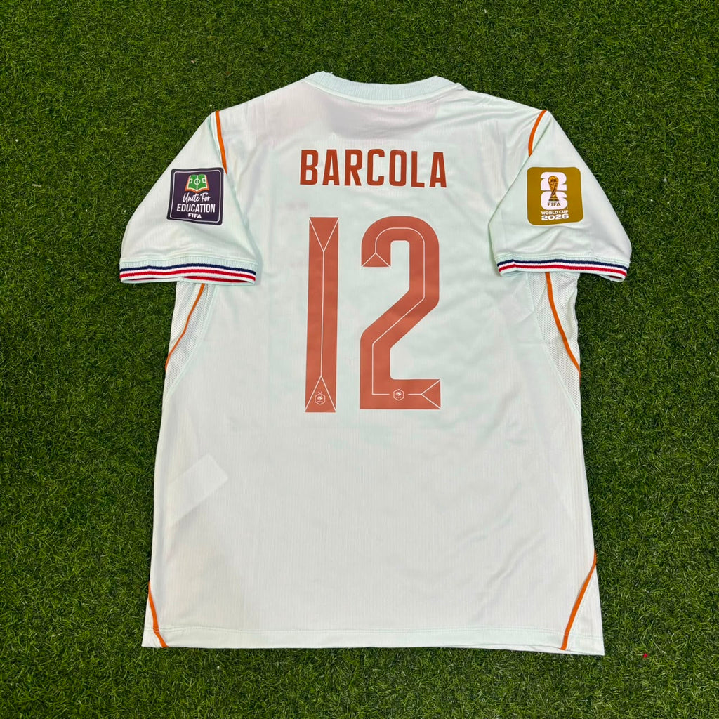 France 2026 World Cup Away Jersey – Bradley Barcola – Back View