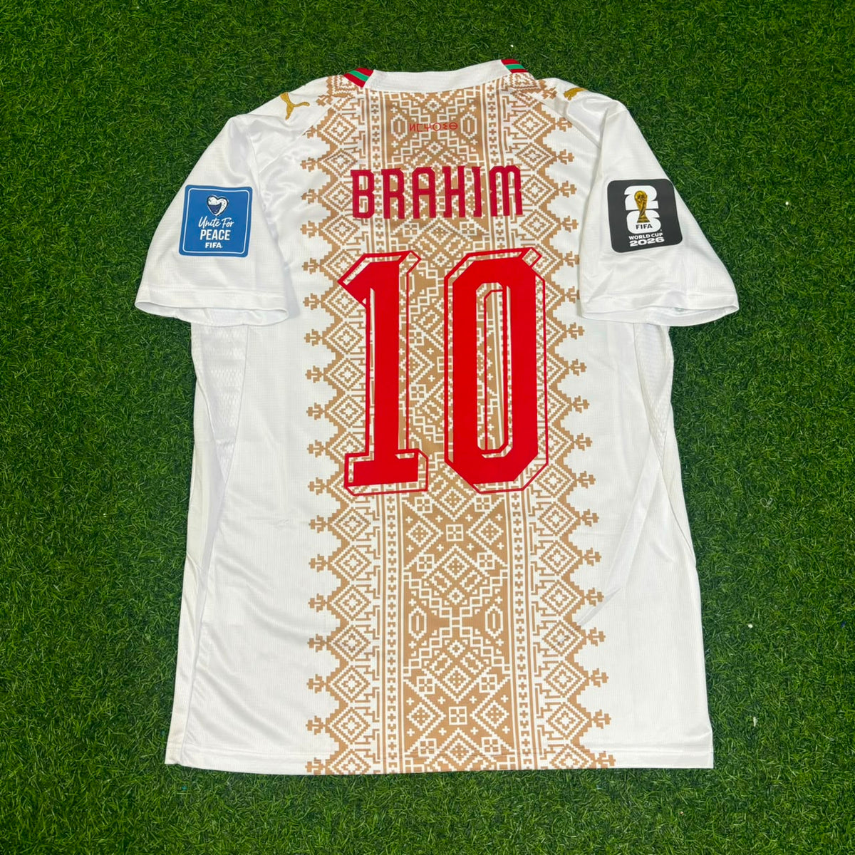 Brahim Diaz Morocco 2026 World Cup Away Football Jersey – Back View