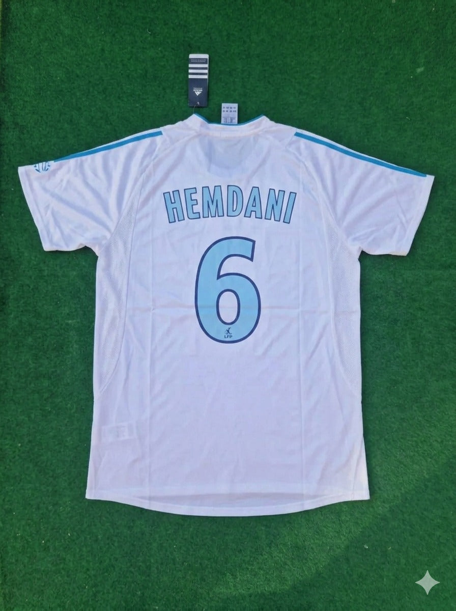 2003/04 Brahim Hemdani 6- Olympique Marseille Home OM Football Jersey – Back View