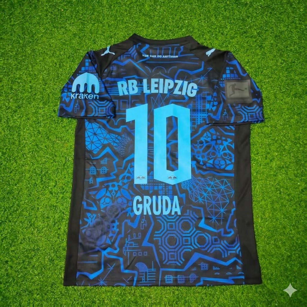 Brajan Gruda #10 RB Leipzig Football Jersey – Back View