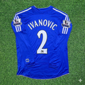 2006/08 Branislav Ivanović #2 Chelsea Long Sleeve EPL Patch Football Jersey – Back View
