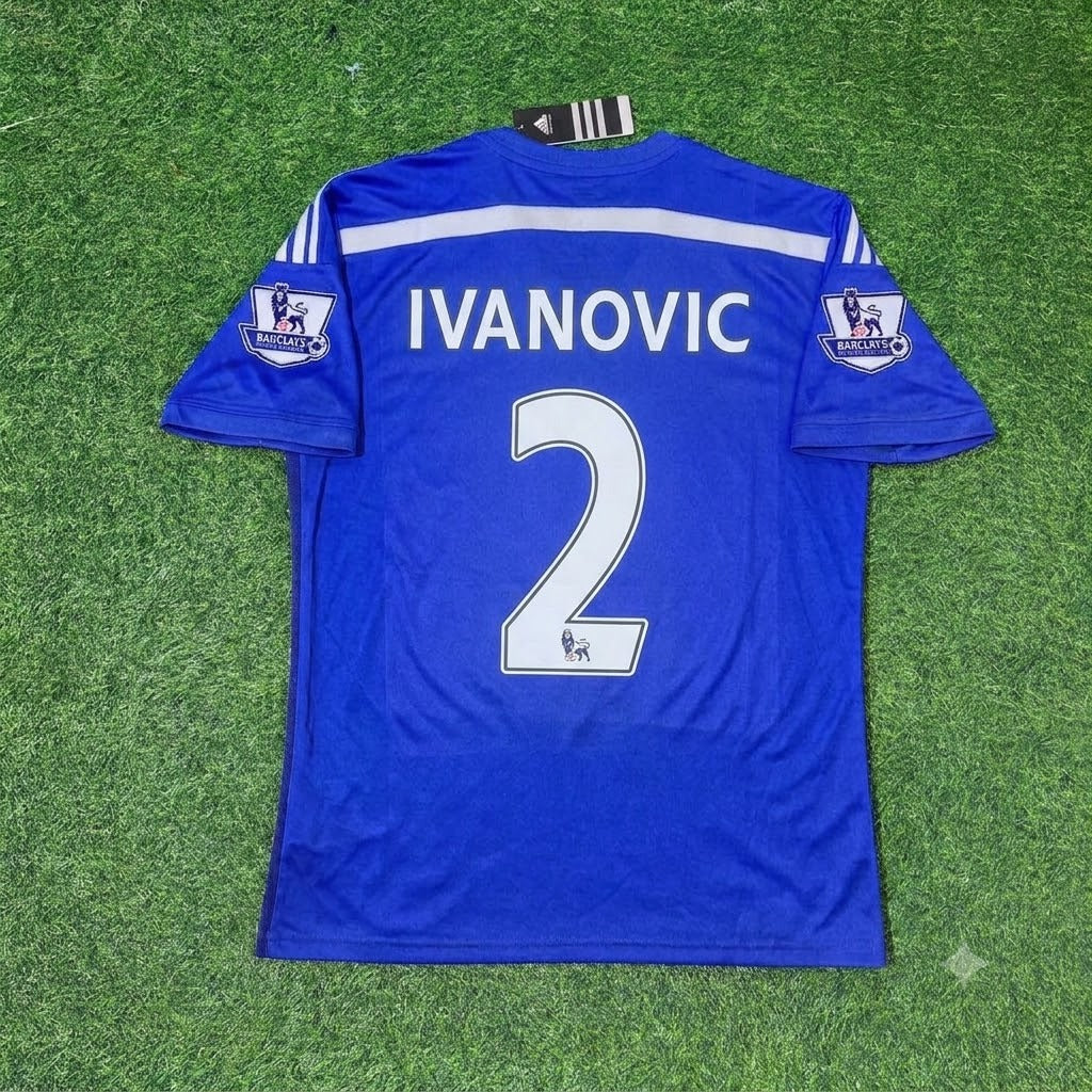 Branislav Ivanovic Chelsea 2014/2015 Home Football Jersey – Back View