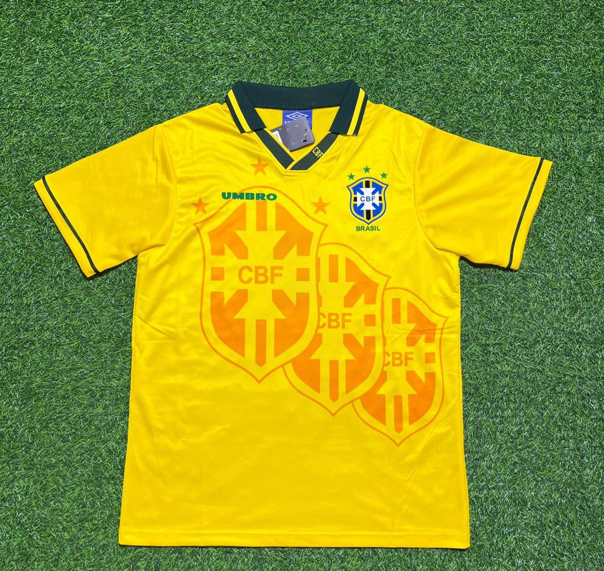 1994 Brazil World Cup Paulo Sergio #18 Final Retro Football Jersey – Front View