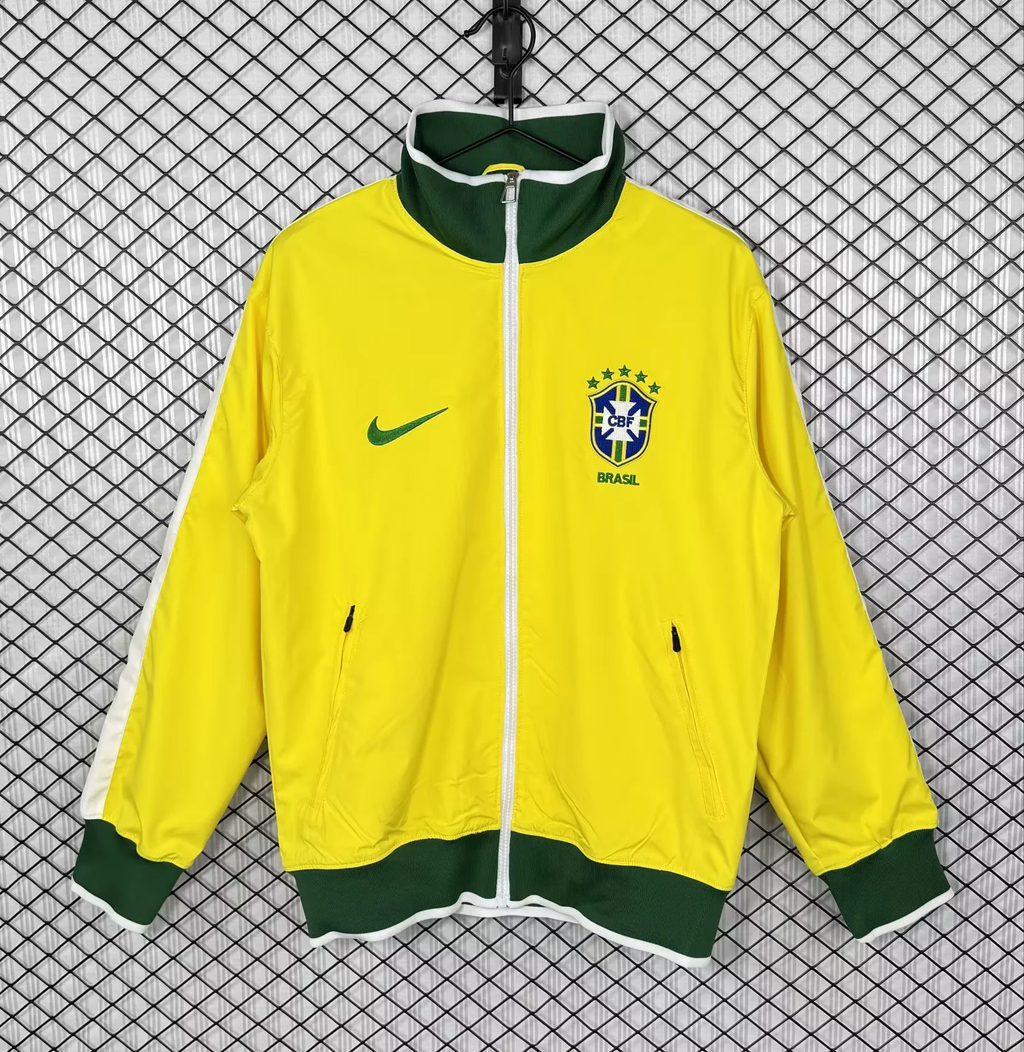 2010/11 Brazil Yellow Retro Windbreaker Jacket Jersey – 4