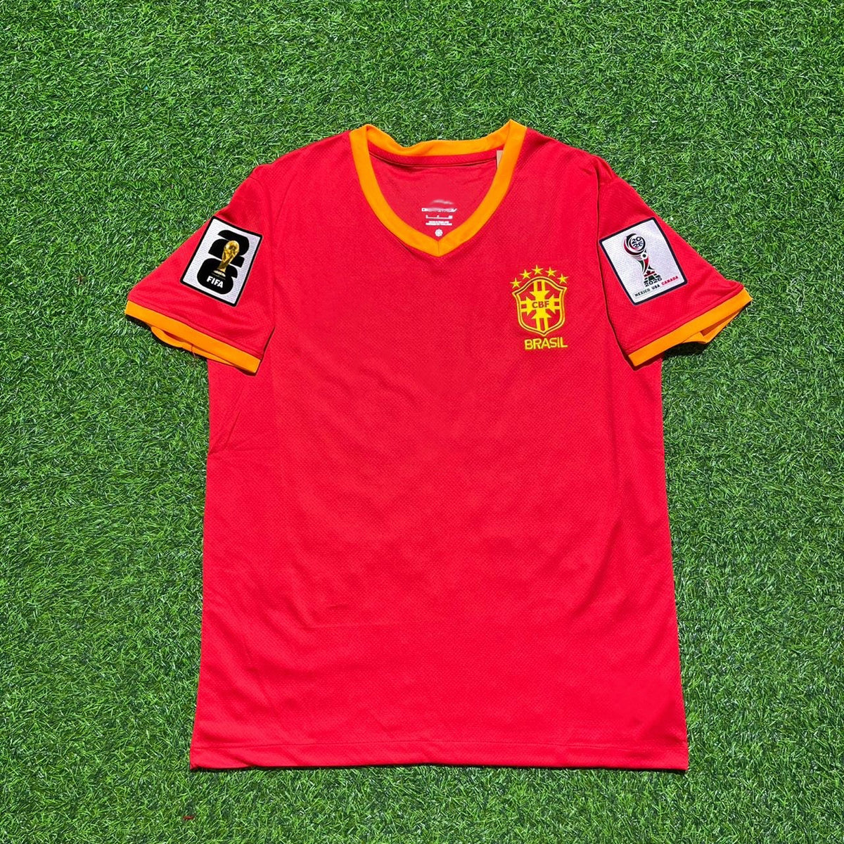Brazil 2026 World Cup Red Jersey – Back View