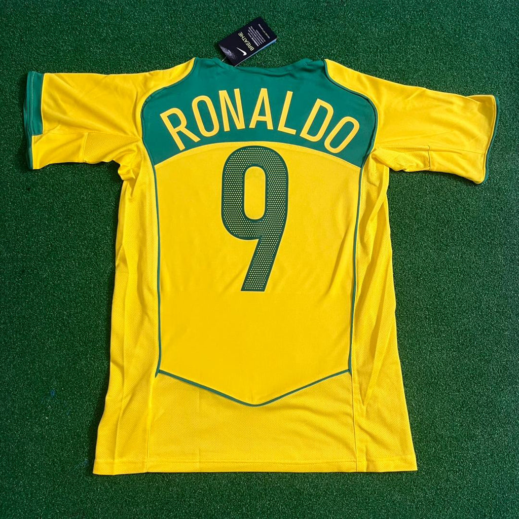 2004/06 Ronaldo Nazario Brazil Retro Football Jersey – Back View